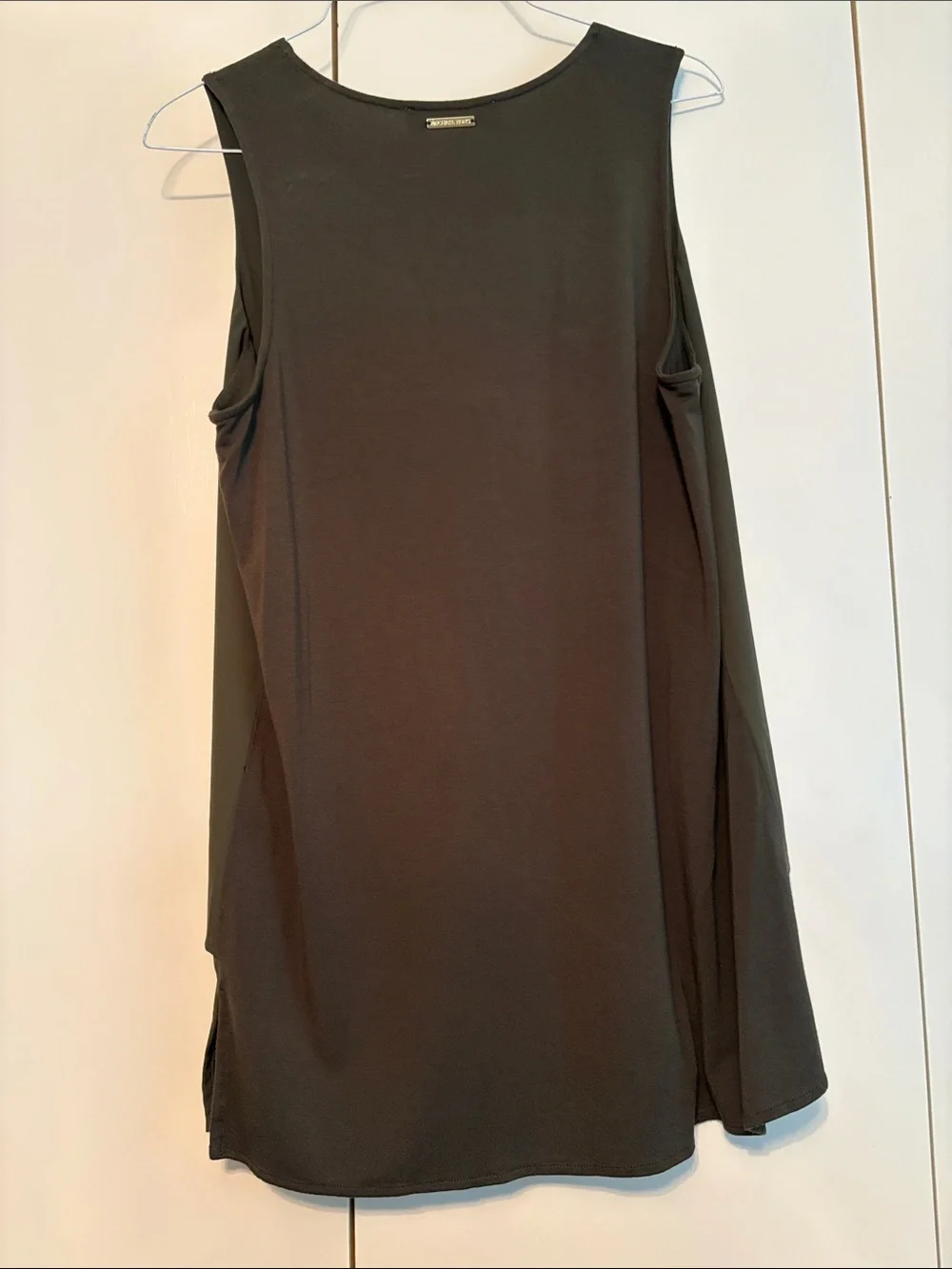 Michael Kors Olive Layered V-Neck Sleeveless Top